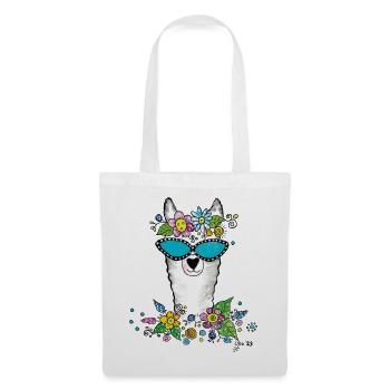Funny Alpaca Lama - Tote Bag - white - Front