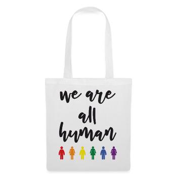Pride Month - We Are All Human - Tote Bag - white - Front
