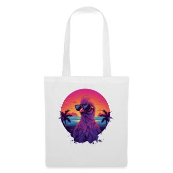 Synthwave Chicken Sunset - Sac en tissu - blanc - Devant