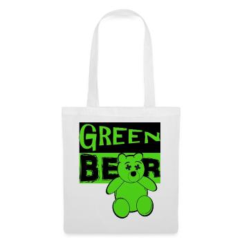 Grüner Bär - Stoffbeutel - Weiß - Vorne