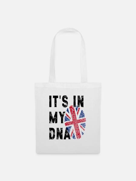 Union Jack Fingerabdruck - Stoffbeutel - Weiß