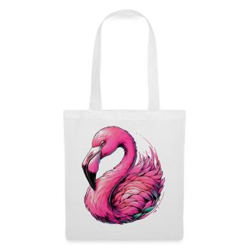 Flamingo - Stoffbeutel - Weiß - Vorne