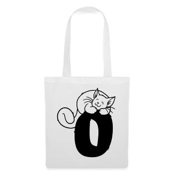 Cat Letter O - Tote Bag - white - Front