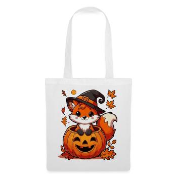 Halloween Fox in the Pumpkin: Sweet Scary Fun - Tote Bag - white - Front