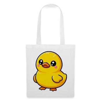 Ente Ente Ente Ente Ente - Stoffbeutel - Weiß - Vorne