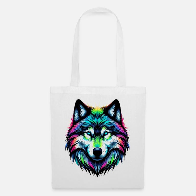 Wolf - Stoffbeutel - Weiß
