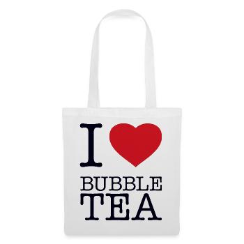 I LOVE BUBBLE TEA - Stoffbeutel - Weiß - Vorne