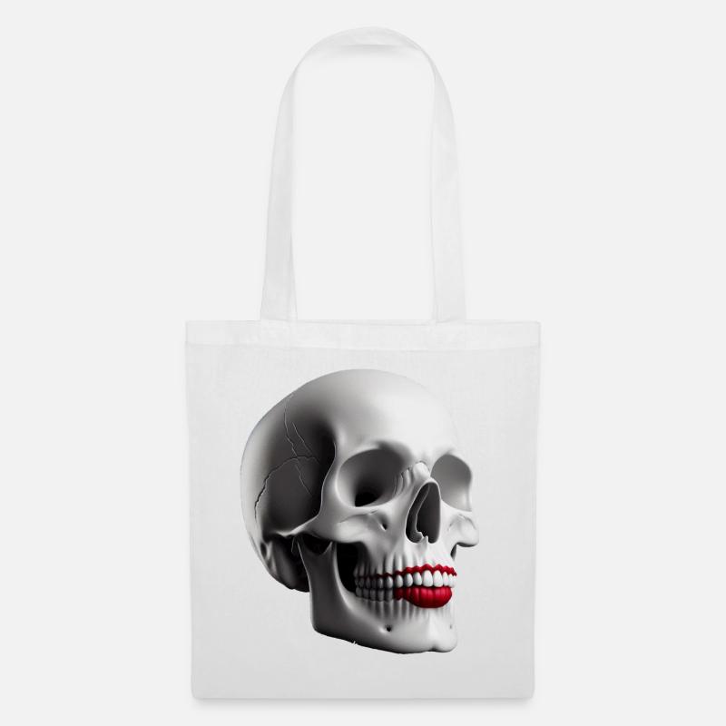 Skull - Tote Bag - white