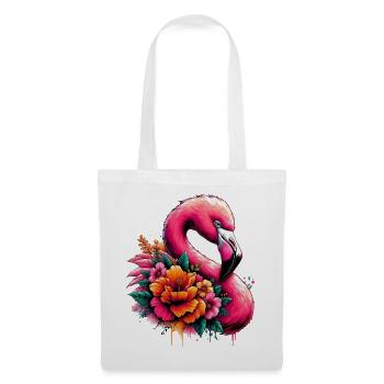 Flamant - Sac en tissu - blanc - Devant