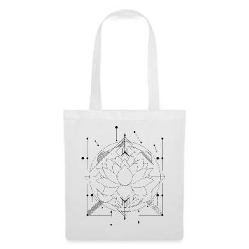 Geometric Lotus Mandala - Tote Bag - white - Front