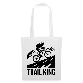Trail King MTB Crown Silhouette - Tote Bag - white - Front