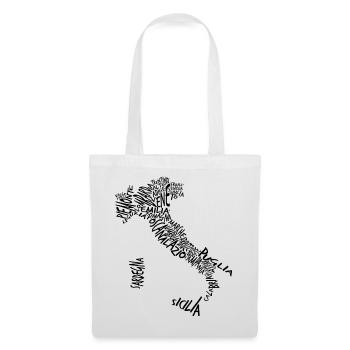Italy Regions Typography Map  - Tote Bag - white - Front