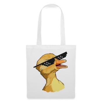 Humorous Duck with Sunglasses and Pixel Shades - Tote Bag - white - Front
