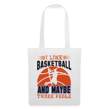 I Like Basketball and Maybe Three People - Tote Bag - white - Front