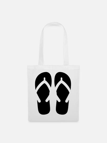 Flip-Flops - Stoffbeutel - Weiß