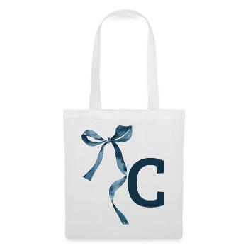 Monogramme c idée cadeau  - Sac en tissu - blanc - Devant