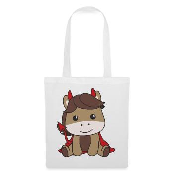 Cheval Happy Halloween Diable Costume - Sac en tissu - blanc - Devant