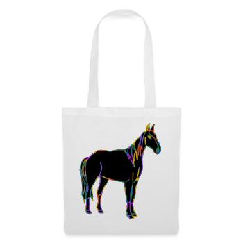 Cheval - Sac en tissu - blanc - Devant