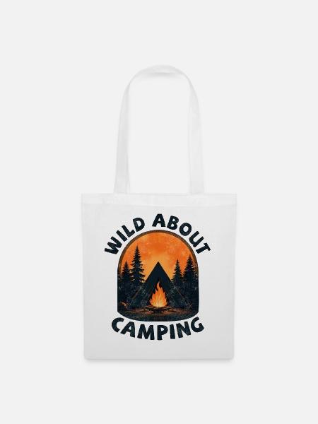 Wild about camping - Stoffbeutel - Weiß