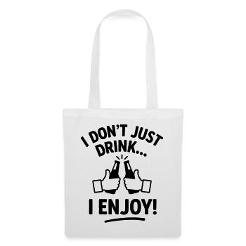 Je ne bois pas seulement, j’aime la bière amusante - Sac en tissu - blanc - Devant