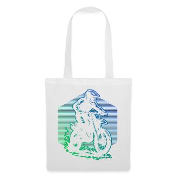 Characterful motocross design - Tote Bag - white - Front