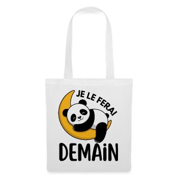 Lustiges T-Shirt "Je Le Do" morgen – Lustig - Stoffbeutel - Weiß - Vorne