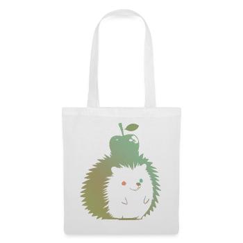 Pastel Hedgehog with Apple - Tote Bag - white - Front