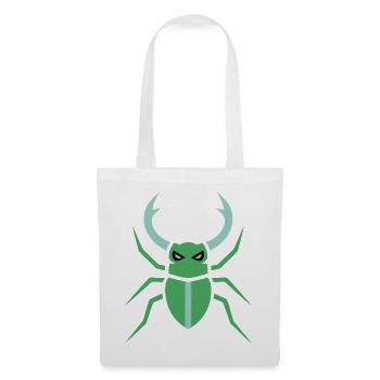 Symbole du Scarabée Vert - Sac en tissu - blanc - Devant