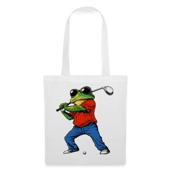 Golfing frog - Tote Bag - white - Front