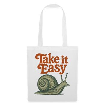 Take It Easy Snail Retro - Tote Bag - white - Front