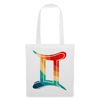 Gémeaux, signe zodique de l’horoscope et de l’astrologie - Sac en tissu - blanc - Devant