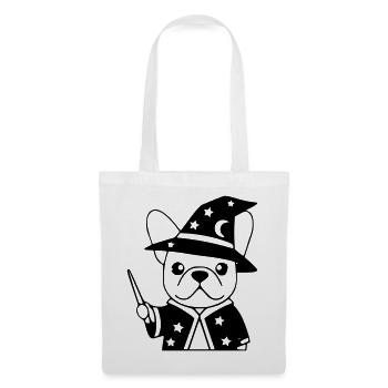 Frenchie Wizard Magic Outline - Tote Bag - white - Front