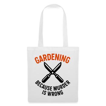 Gartenschnittscheren Anti-Stress-Humor - Stoffbeutel - Weiß - Vorne
