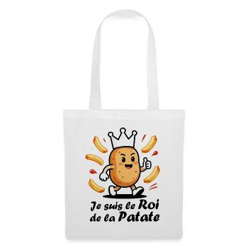 Je suis le Roi de la patate frite, chef cuisinier - Sac en tissu - blanc - Devant