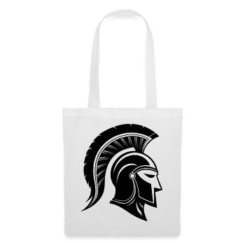 Casque spartiate - Sac en tissu - blanc - Devant