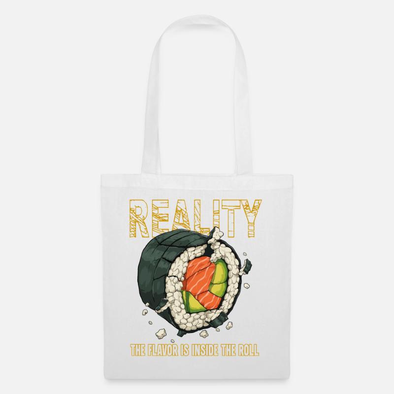 Sushi Roll Réalité Saveur Intérieure - Sac en tissu - blanc