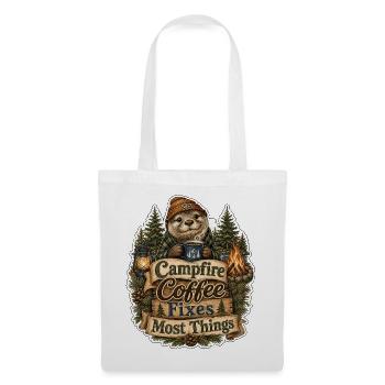Campfire Coffee Fixes Most Things Otter - Tote Bag - white - Front