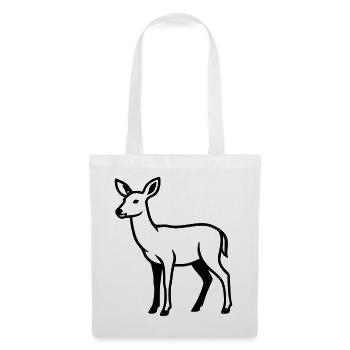 Club de chasse de chasseurs de silhouettes de cerfs Forêt forestière - Sac en tissu - blanc - Devant