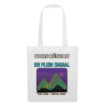 Montagnes au Plein Signal Graphique - Sac en tissu - blanc - Devant