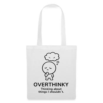 Overthinky – Thinking Too Much | Mindful Mood - Stoffbeutel - Weiß - Vorne