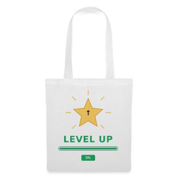 Level Up IRL – Gamer Motivation - Sac en tissu - blanc - Devant