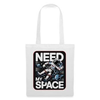 Raumfahrt-Statement: Need My Space - Stoffbeutel - Weiß - Vorne