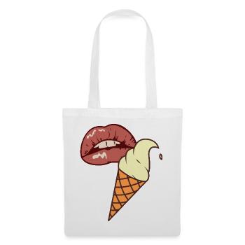 Eis Pop Art Sommer Lippen - Tote Bag - white - Front