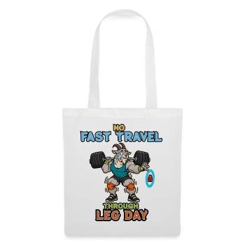 Kein Fast-Travel-through Leg Day Goat Gamer - Stoffbeutel - Weiß - Vorne