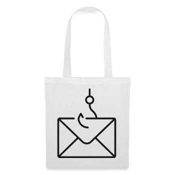Fischerei-E-Mail-Phishing-Hotline-Symbol - Stoffbeutel - Weiß - Vorne