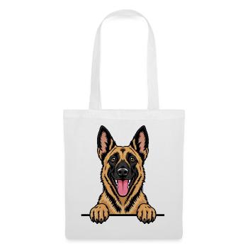 Belgian Malinois Belgischer Schäferhund - Stoffbeutel - Weiß - Vorne