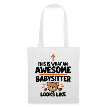 Babysitter-Geburtstagsgeschenk - Stoffbeutel - Weiß - Vorne