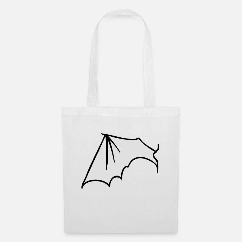 batwing_left - Sac en tissu - blanc