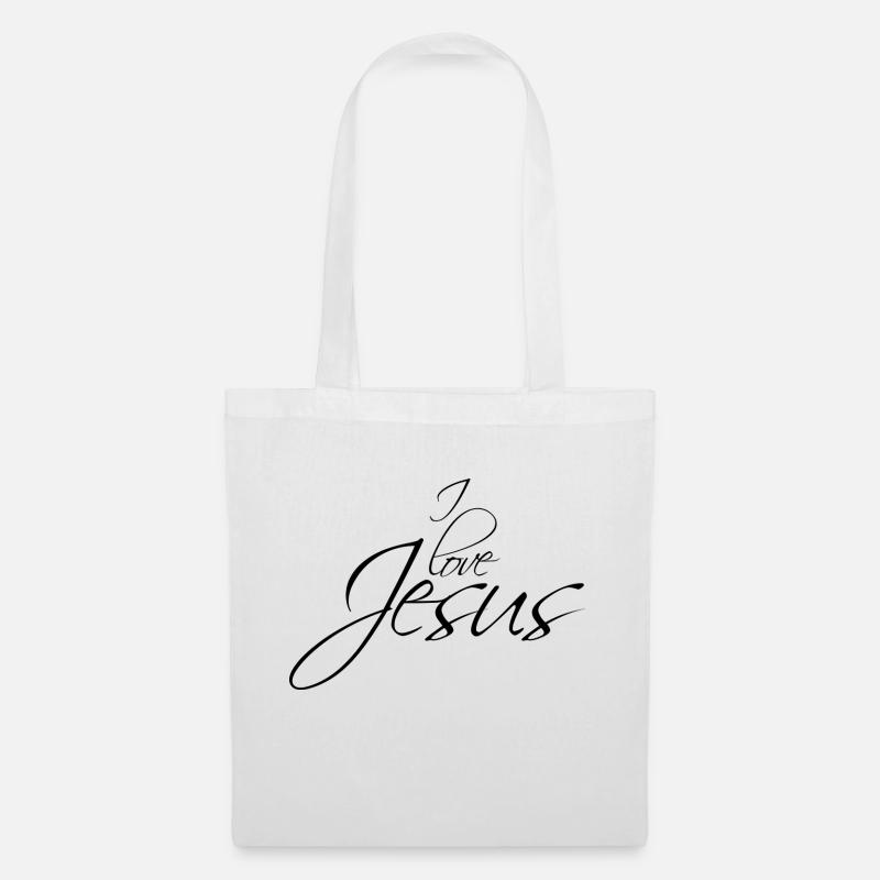 I love Jesus - Stoffbeutel - Weiß