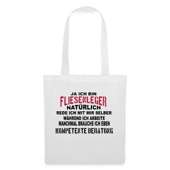Fliesenleger Beratung - Stoffbeutel - Weiß - Vorne